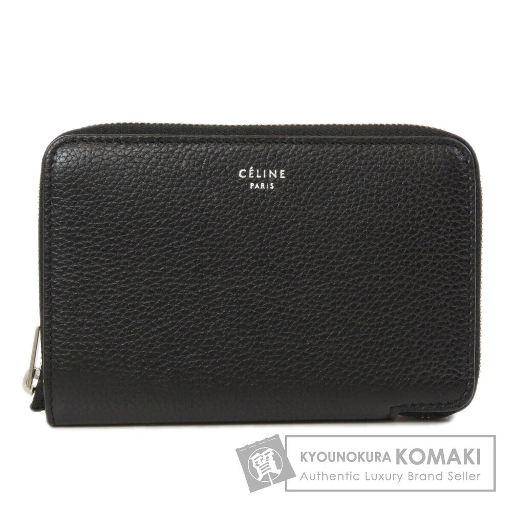 Celine Zip Around Bifold Wallet Calfskin Leather